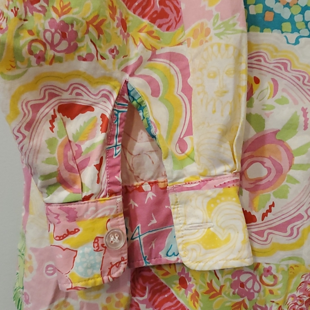 Key West Large Patch Print Button Down Top - image 2